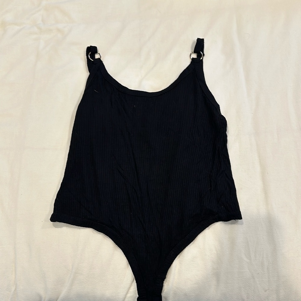 Free People Black Bodysuit